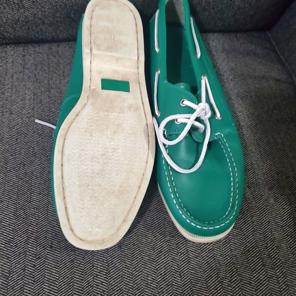Green Eddie Bauer Boat Shoes